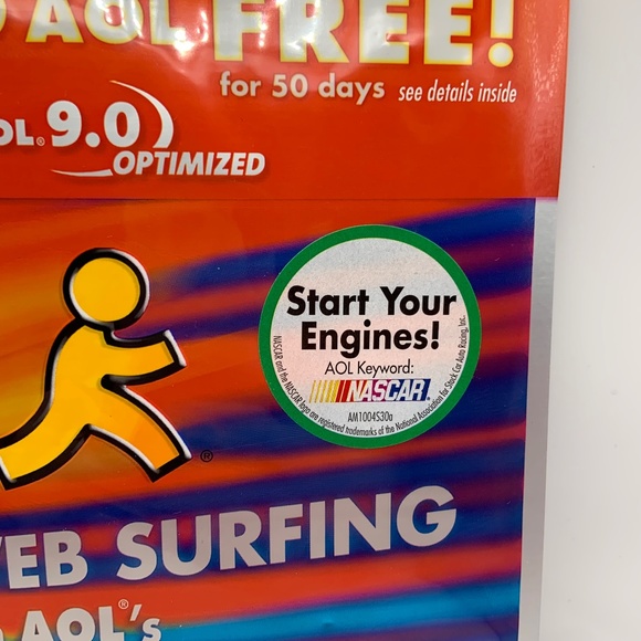 Vintage Unlimited AOL NASCAR Race Old Technology Giveaway Disc Sealed - Picture 3 of 7